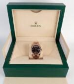 Rolex Day-Date 40 Rose Gold Chocolate Diamond Dial & Fluted Bezel President Bracelet 228235 - - Image 3