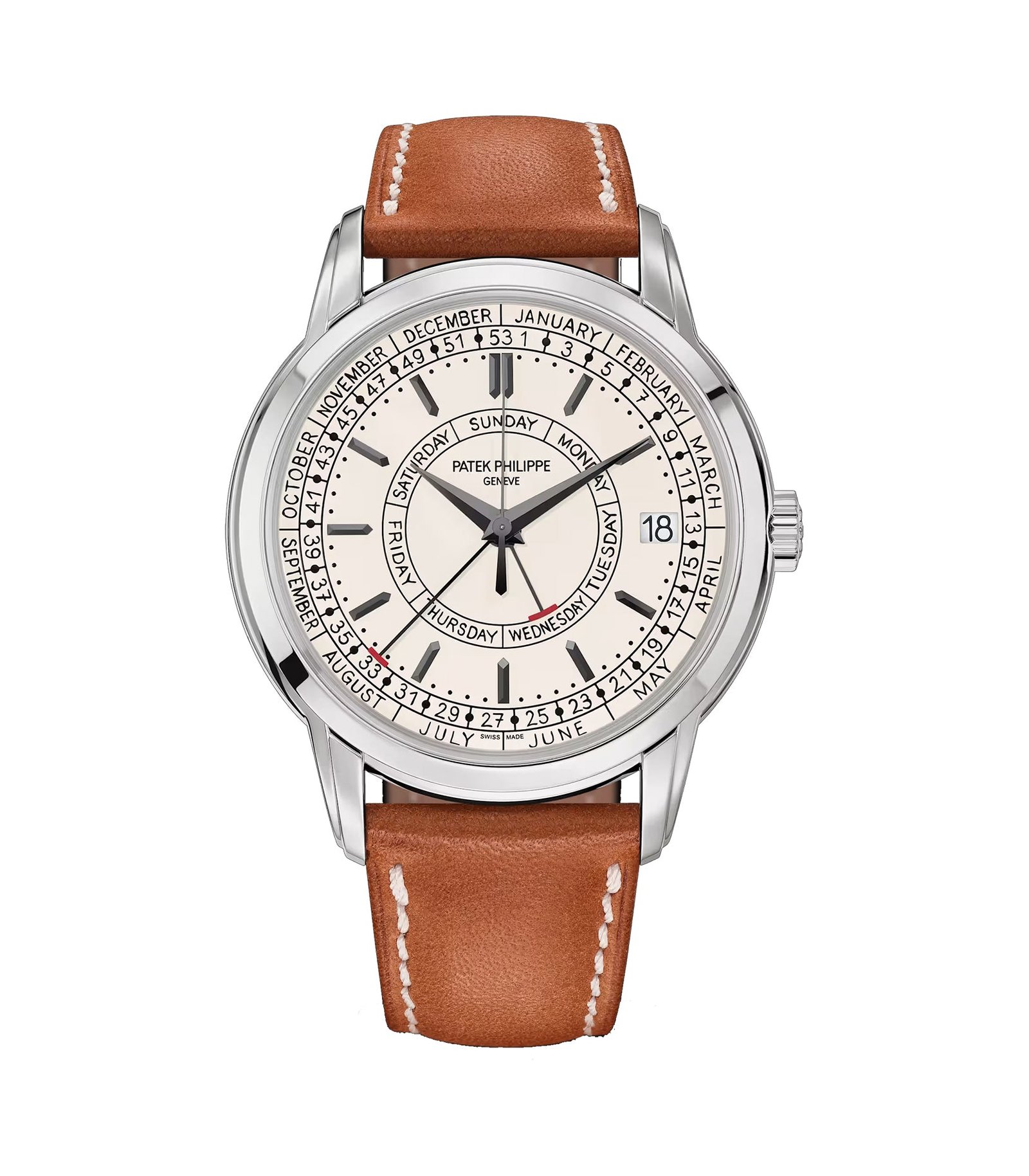 5212a-1.jpg 40mm Steel Silver Dial Weekly Calendar - Image 1
