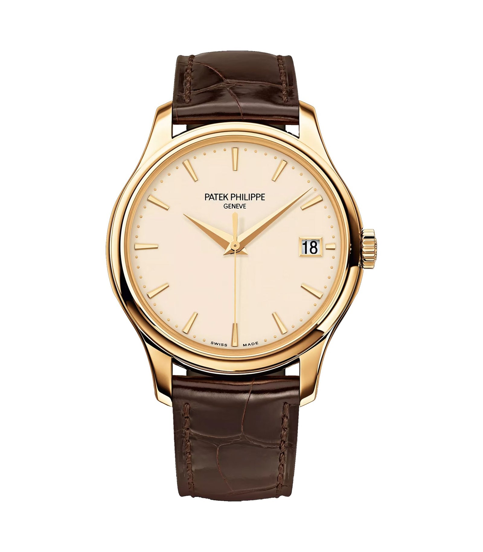 5227j-1.jpg 39mm 18k Yellow Gold Ivory Dial On Strap - Image 1