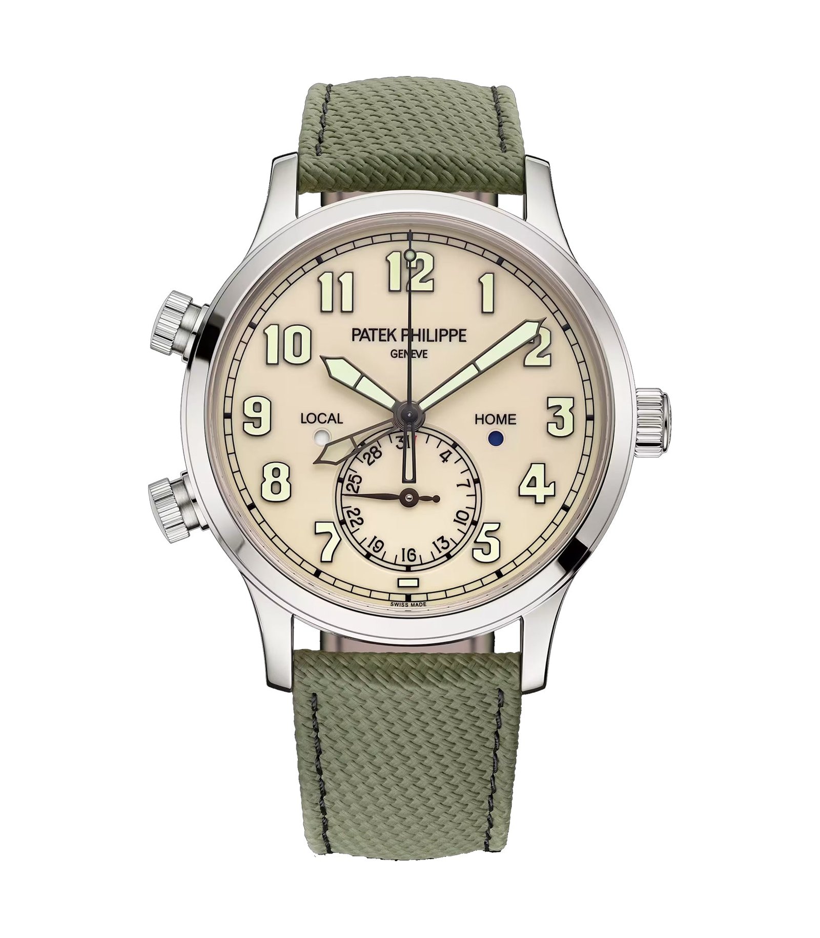 5524g-1_f096bb92-bc55-4cd7-a5ef-0a1e645dfed2.jpg 42mm Pilot Travel Time 18k White Gold Ivory Dial - Image 1