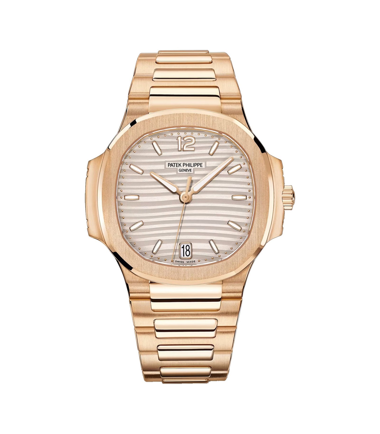 7118-a.jpg 35mm 18k Rose Gold Silver Dial Self Winding - Image 1