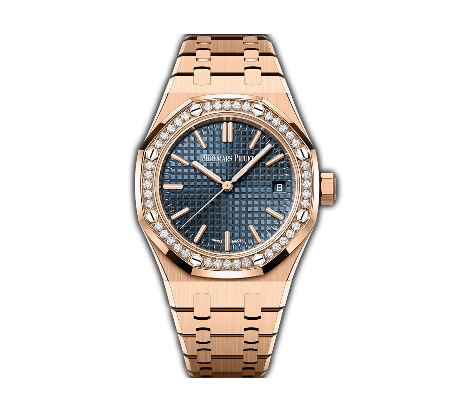 AP-15551OR.ZZ_.1356OR.05.jpg 37mm 18k Rose Gold Diamond Bezel Blue Dial Automatic - Image 1