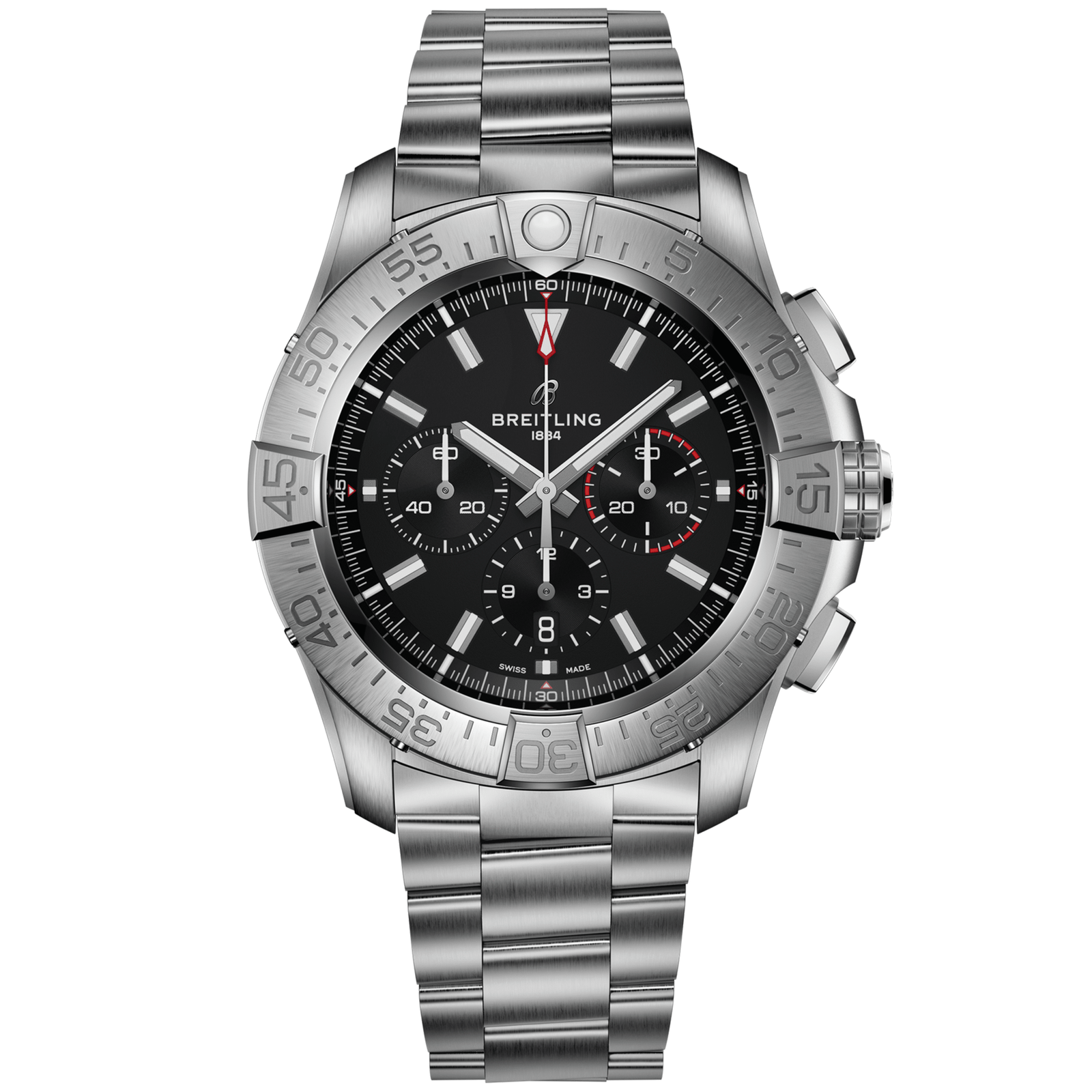Avenger_SuperAvenger46_EB0148101B1E1_SteelBlackMetal_Soldier-scaled-1.png Super Avenger B01 Chronograph 46 EB0148101B1E1 - Image 1
