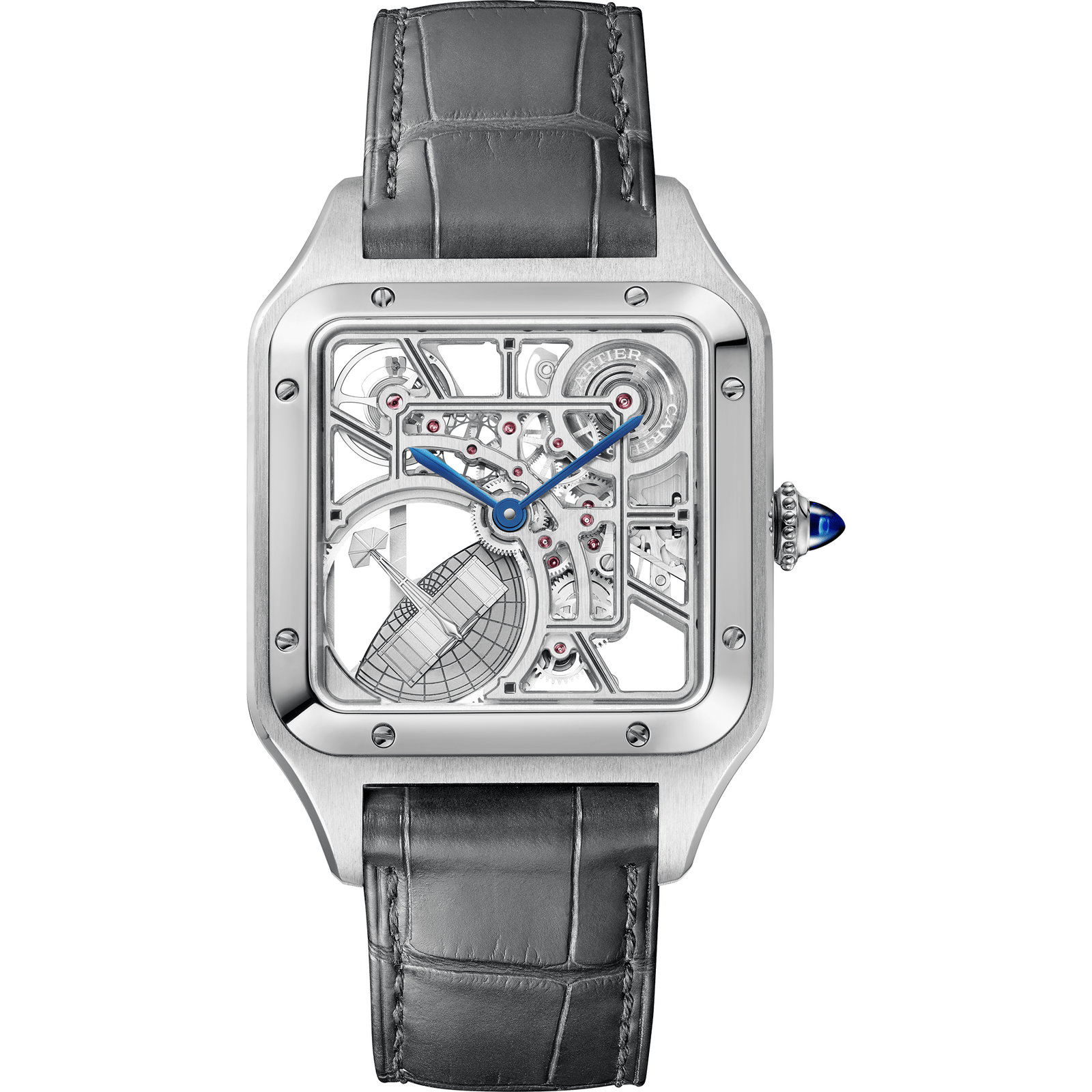 CRWHSA0032_1.png Santos-Dumont Skeleton Watch with micro-rotor WHSA0032 - Image 1