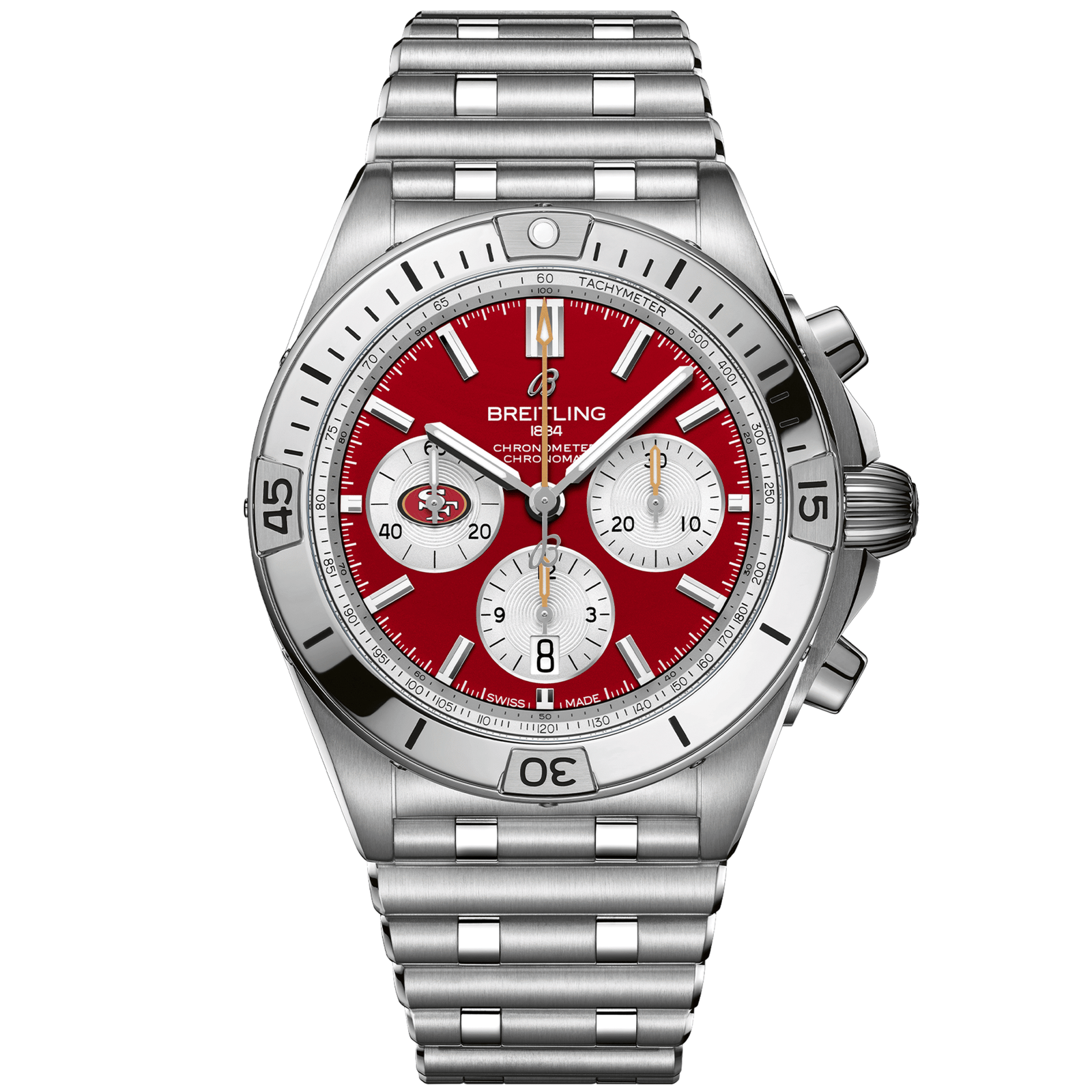 Chronomat_B0142_AB01342B1K1A1_STEEL_SAN_FRANCISCO_49ERS_DIGITAL-scaled-1.png Chronomat B01 42 NFL San Francisco 49ers Edition AB01342B1K1A1 - Image 1