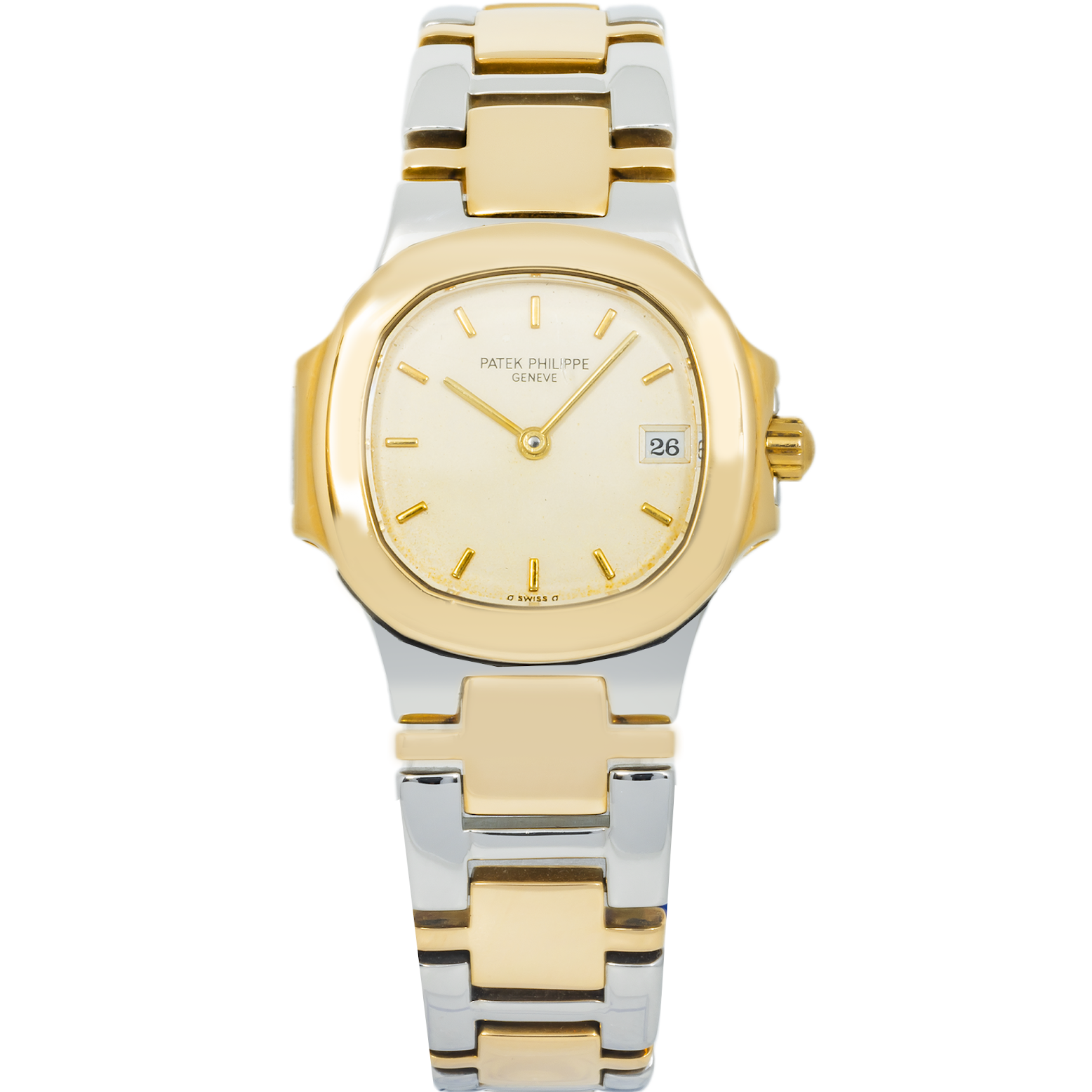 IMG_0367.png Patek Philippe Nautilus 4700 – Ladies Stainless Steel & Yellow Gold Quartz - Image 1