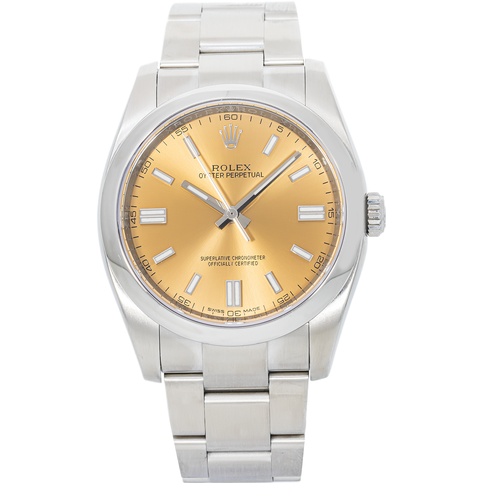 IMG_8218.png Rolex Oyster Perpetual 116000 36mm – White Grape Sunburst Dial - Image 1
