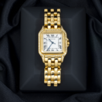 Cartier 18K Yellow Gold Panthere De Cartier 883969 Large Diamond Watch - Image 4