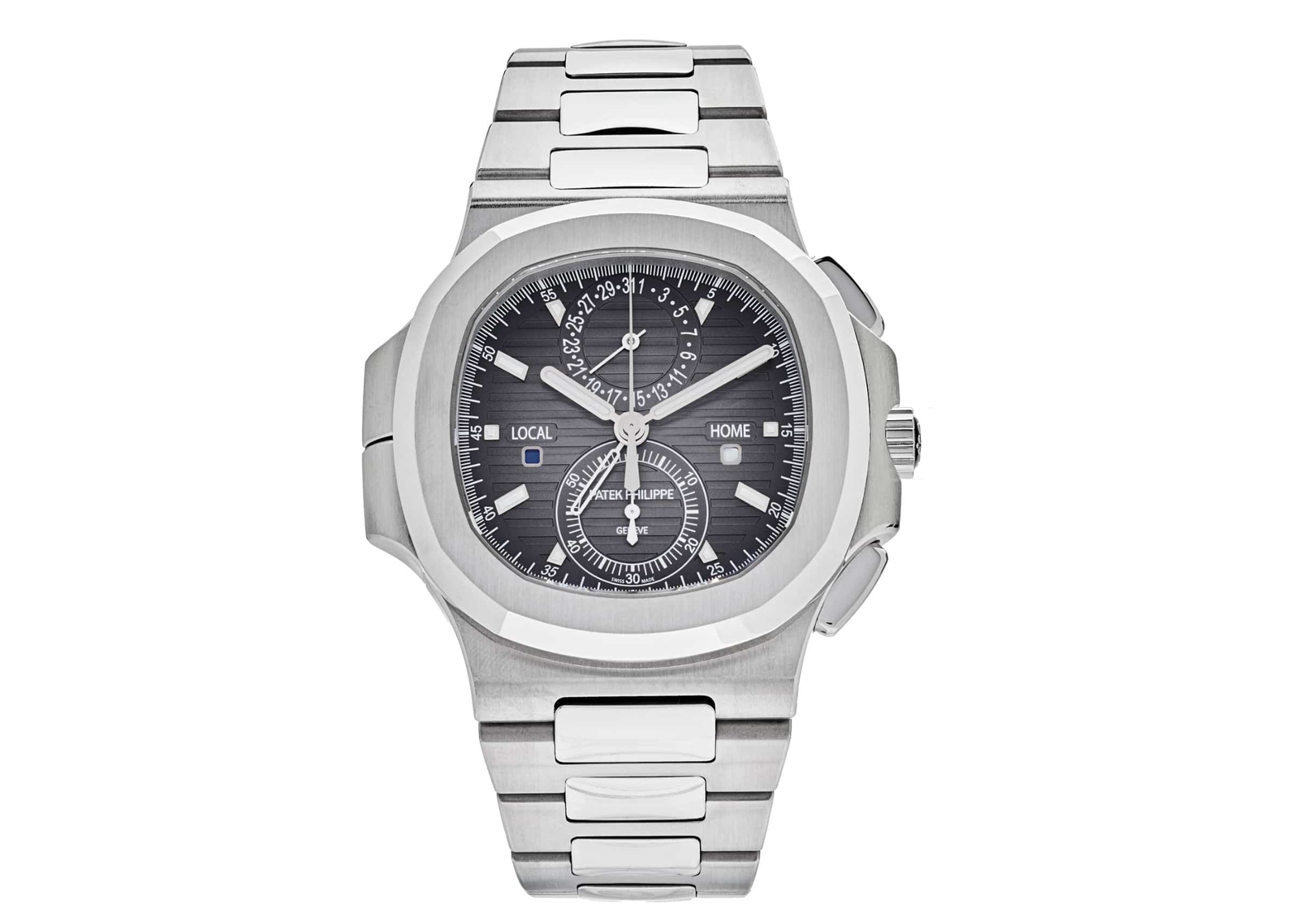 Pre-Owned-Patek-Philippe-Nautilus-Travel-Time-Chronograph-Stainless-Steel-Ref_-59901A-001-JD-Watches-NY.png Patek Philippe Nautilus Travel Time Chronograph – Stainless Steel Ref. 5990/1A-001 - Image 1