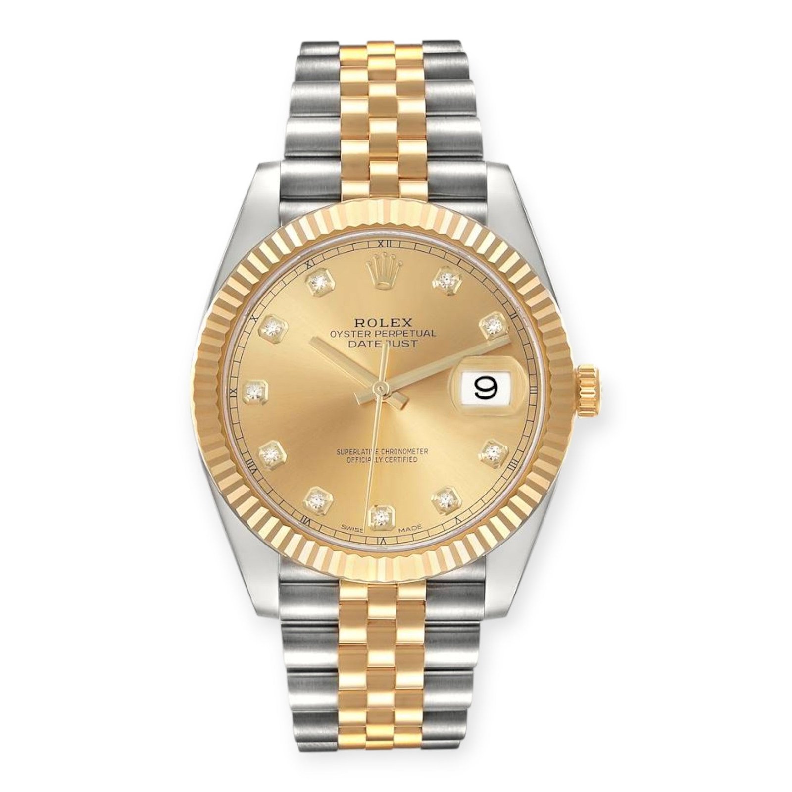 Pre-Owned-Rolex-Datejust-41-Steel-Yellow-Gold-126333-Diamond-Dial-Mens-Watch-JD-Watches-NY.jpg Rolex Datejust 41 Steel Yellow Gold 126333 Diamond Dial Mens Watch - Image 1