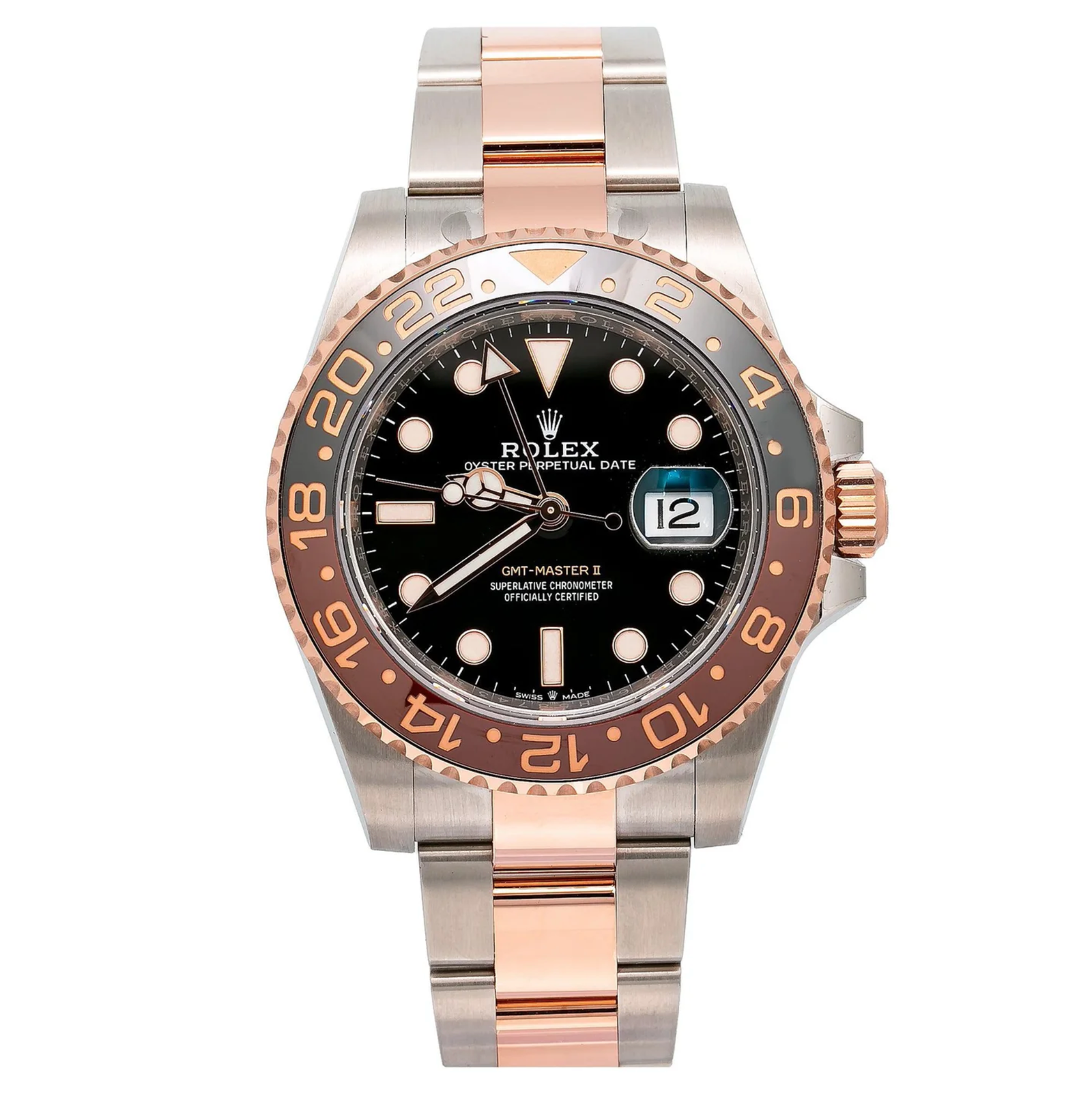 Pre-Owned-Rolex-GMT-Master-II-Two-Tone-Everose-Rolesor-with-Black-Dial-and-BrownBlack-Ceramic-Bezel-Ref_-126711CHNR-Root-Beer-JD-Watches-NY.png Rolex GMT-Master II – Two-Tone Everose Rolesor with Black Dial and Brown/Black Ceramic Bezel Ref. 126711CHNR “Root Beer” - Image 1