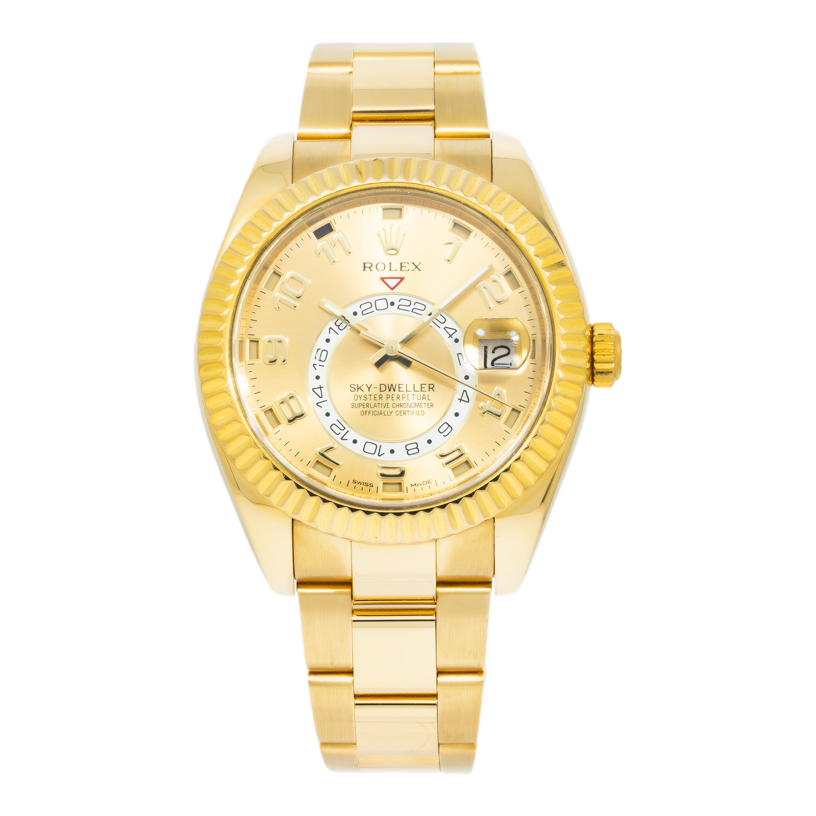 Pre-Owned-Rolex-Sky-Dweller-326938-42mm-18k-Yellow-Gold-Champagne-Dial-Oyster-Bracelet-Mens-Watch-Years-2010-to-2015-JD-Watches-NY.png Rolex Sky-Dweller 326938 42mm 18k Yellow Gold Champagne Dial Oyster Bracelet Men’s Watch (Years 2010 to 2015) - Image 1