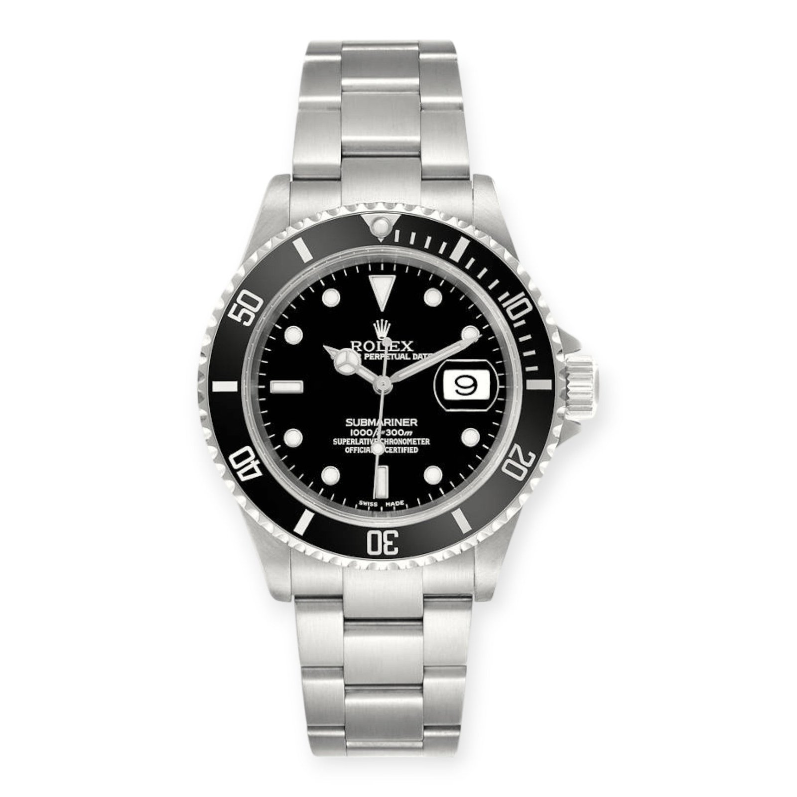 Pre-Owned-Rolex-Submariner-Date-40MM-Stainless-Steel-Black-Insert-Bezel-Black-Dial-16610-JD-Watches-NY.jpg Rolex Submariner Date 40MM Stainless Steel Black Insert Bezel Black Dial 16610 - Image 1