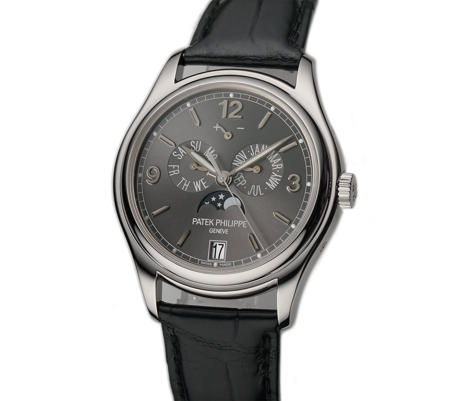 Untitled-2_a74e393f-ca2f-4ce5-9dfc-12a8acb5a884.jpg 39mm Annual Calendar 18k WG Grey Dial Deployant - Image 1