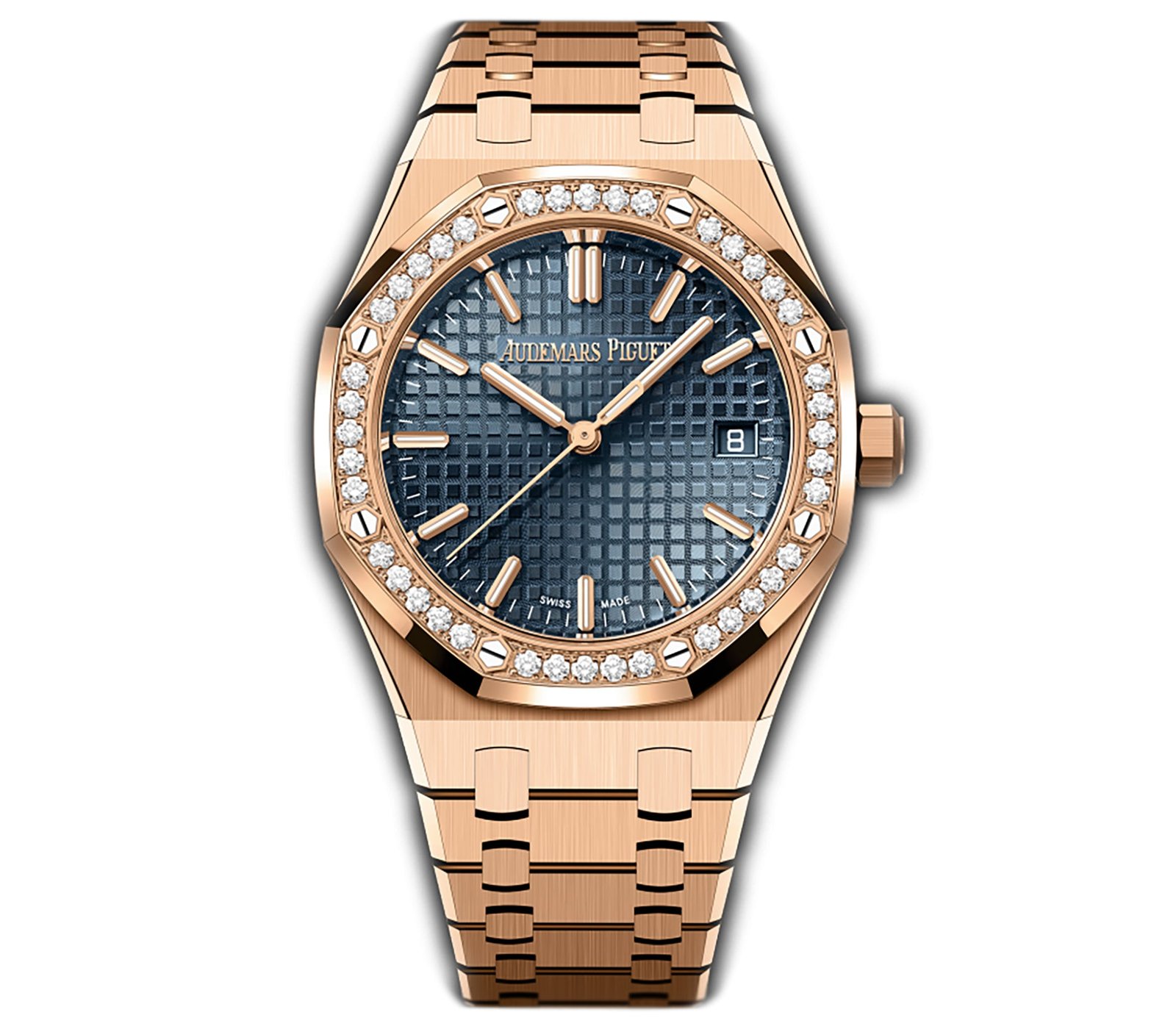 Untitled-5_fc443095-31a5-44c3-9276-bb6d404d5d11.jpg 34mm 18k Rose Gold Diamond Bezel Blue Dial Automatic - Image 1