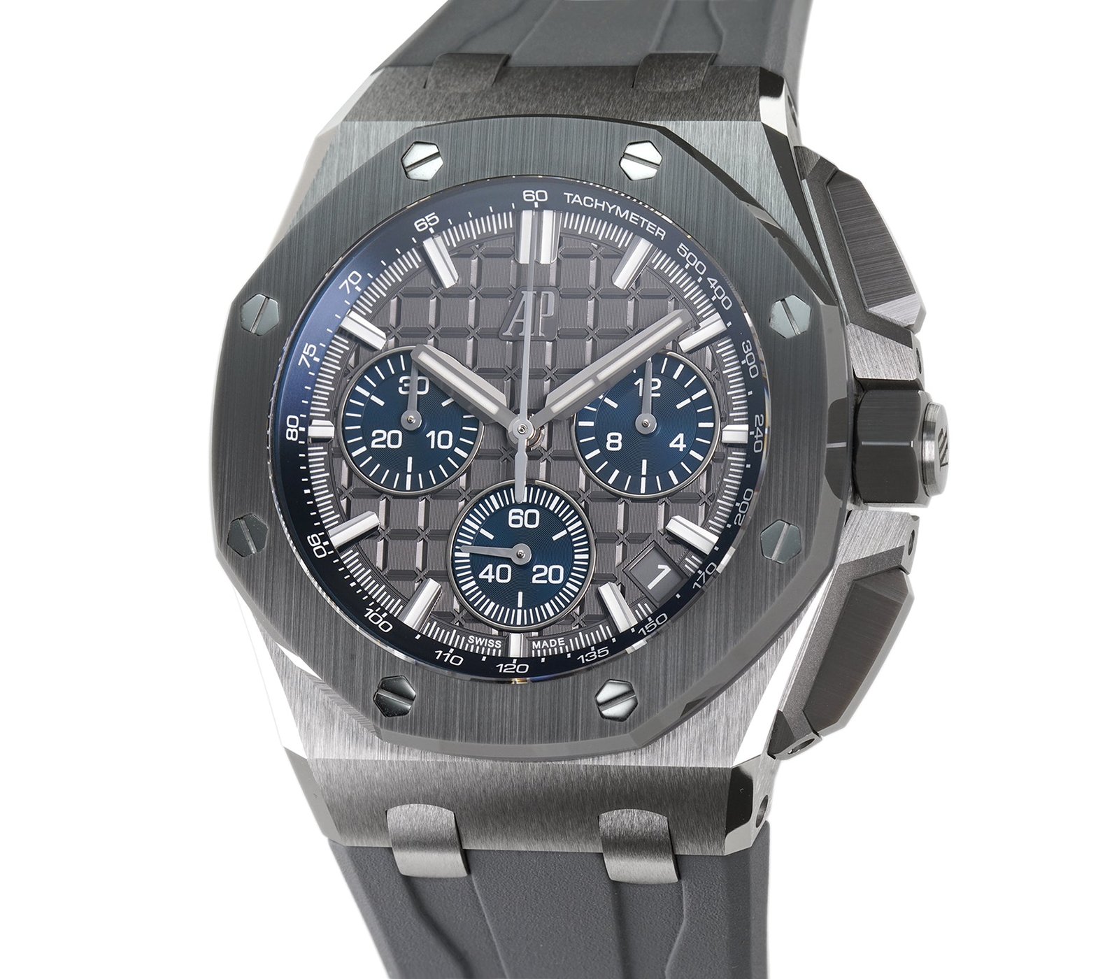 Untitled-A-FINAL_e18ddae1-df43-4e4d-8092-b4bd26f40931.jpg Chronograph 43mm Titanium Ceramic “Méga Tapisserie” Grey Dial - Image 1