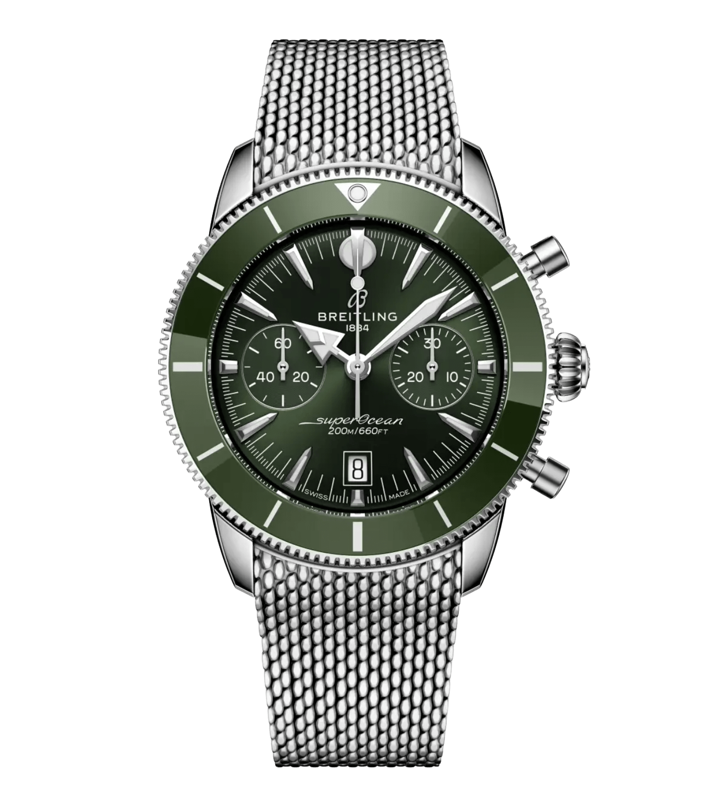 chronogreenfront.png Superocean Heritage Automatic B01 Chronograph 42 AB0156361L1A1 - Image 1
