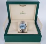 Rolex Day-Date 40 Platinum Ice Blue Diamond Dial & Smooth Bezel President Bracelet 228206 - - Image 3